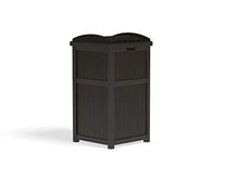 Load image into Gallery viewer, Suncast 33 Gallon Can Resin Outdoor Trash Hideaway with Lid Use in Backyard, Deck, or Patio, Brown