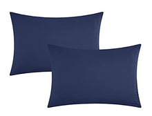 Load image into Gallery viewer, Chic Home Cheryl Comforter Complete Bag Pleated Ruched Ruffled Bedding with Sheet Set and Decorative Pillows Shams Included, Queen, Navy
