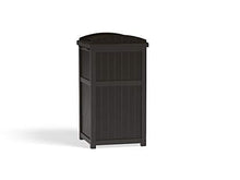 Load image into Gallery viewer, Suncast 33 Gallon Can Resin Outdoor Trash Hideaway with Lid Use in Backyard, Deck, or Patio, Brown