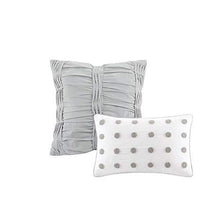 Load image into Gallery viewer, Urban Habitat Duvet Set 100% Cotton Jacquard, Tufts Accent Shabby Chic All Season Comforter Cover, Matching Shams, Decorative Pillows, Twin/Twin XL(68"x92"), Brooklyn, Ivory