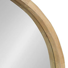 Load image into Gallery viewer, Kate and Laurel Hutton Round Decorative Large Modern Wood Frame Wall Mirror, 30 Inch Diameter, Natural Finish