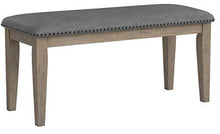 Load image into Gallery viewer, Signature Design by Ashley Aldwin Upholstered Dining Room Bench, Beige & Gray