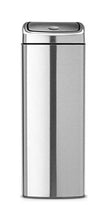 Load image into Gallery viewer, Brabantia Rectangular Touch Bin, 6 Gal / 25L, Matte Steel Finger Print Proof