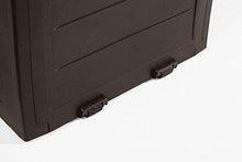 Load image into Gallery viewer, Keter Marvel Plus 71 Gallon Resin Outdoor Storage Box for Patio Furniture Cushion Storage, Brown