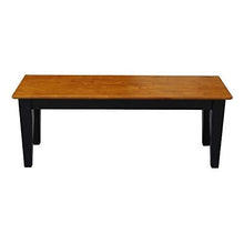 Load image into Gallery viewer, International Concepts Shaker Bench, Black/Cherry Finish