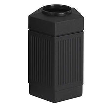 Load image into Gallery viewer, Safco Products Canmeleon Outdoor/Indoor Open Top Pentagon Trash Can , Black, Five Fluted Panels, 30-Gallon Capacity