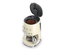 Load image into Gallery viewer, Smeg Retro Style Coffee Maker Machine, 17.3 x 12.8 x 11.3, Cream