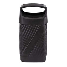 Load image into Gallery viewer, Safco Products 9371BL Twist Outdoor/Indoor Covered Top Plastic Trash Can, 32-Gallons, Two Openings, Touch-Free Disposal, Weather-Resistant, Ideal for Busy Environments, Black