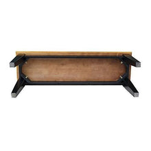 Load image into Gallery viewer, International Concepts Shaker Bench, Black/Cherry Finish