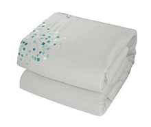 Load image into Gallery viewer, Chic Home 8-Piece Floral Embroidered Comforter Set, Queen, Gray and Blue