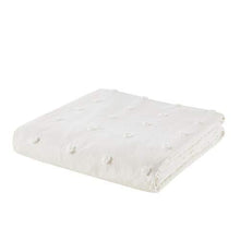 Load image into Gallery viewer, Urban Habitat Duvet Set 100% Cotton Jacquard, Tufts Accent Shabby Chic All Season Comforter Cover, Matching Shams, Decorative Pillows, Twin/Twin XL(68"x92"), Brooklyn, Ivory