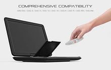 Load image into Gallery viewer, COOAU 17.9“ Portable DVD Player with 15.6" Large Swivel Screen, 6 Hrs Long Lasting Built-in Battery, Region Free, Stereo Sound, with Remote Controller, SD+USB+AVin+AVout+Earphone Port. (Black)