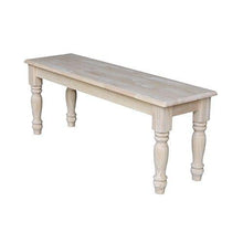 Load image into Gallery viewer, International Concepts Farmhouse Bench, Unfinished