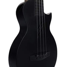 Load image into Gallery viewer, Enya Concert Ukulele Nova U 23’’ Carbon Fiber Travel Ukulele with Beginner Kit includes online lessons, case, strap, capo and strings (Black)