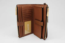 Load image into Gallery viewer, Michael Kors Jet Set Travel Double Zip Wristlet - Signature PVC (Brown PVC/Dark Acorn)