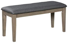 Load image into Gallery viewer, Signature Design by Ashley Aldwin Upholstered Dining Room Bench, Beige & Gray