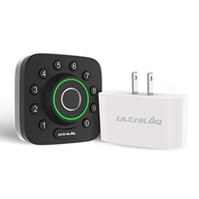 Load image into Gallery viewer, U-Bolt Pro Bluetooth Enabled Fingerprint and Keypad Smart Deadbolt + Bridge WiFi Adaptor | 6-in-1 Keyless Entry | Control Remotely Via Smartphone | Fingerprint ID | Anti-peep Code | Auto Unlock & Lock
