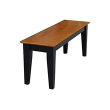 Load image into Gallery viewer, International Concepts Shaker Bench, Black/Cherry Finish