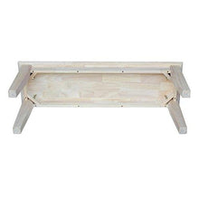 Load image into Gallery viewer, International Concepts Shaker Style Bench, Unfinished