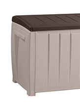 Load image into Gallery viewer, Keter Novel Plastic Deck Storage Container Box Outdoor Patio Furniture 90 Gal, Brown