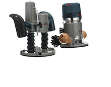 Load image into Gallery viewer, Bosch 1617EVSPK Wood Router Tool Combo Kit - 2.25 Horsepower Plunge Router & Fixed Base Router Kit with a Variable Speed 12 Amp Motor