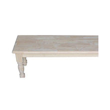 Load image into Gallery viewer, International Concepts Farmhouse Bench, Unfinished