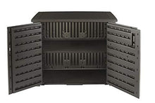 Load image into Gallery viewer, Rubbermaid Extra Large Decorative Patio Storage, Weather Resistant Outdoor Storage Cabinet, Dark Teak