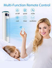 Load image into Gallery viewer, BREEZEWELL 2-in-1 Evaporative Air Cooler, 43" Tower Fan w/Cooling & Humidification Function, 1 Gallon Water Tank, 3 Wind Speeds, 4 Modes, 70°Oscillation, 15H Timer, Remote Control for Home & Office