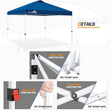 Load image into Gallery viewer, EAGLE PEAK 10’ x 10' Pop Up Canopy Tent Instant Outdoor Canopy Straight Leg Shelter with Adjustable Height and Wheeled Carrying Bag (Dark Blue)
