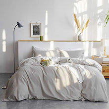 Load image into Gallery viewer, Bedsure Linen Duvet Cover King 55% Cotton 45% Linen Duvet Cover Set - 3 Pieces Comforter Cover Set (104 x 90 inchs,No Comforter Included)
