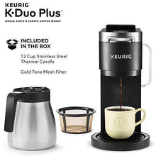 Load image into Gallery viewer, Keurig K-Duo Plus Coffee Maker, Single Serve and 12-Cup Carafe Drip Coffee Brewer, Compatible with K-Cup Pods and Ground Coffee, Black