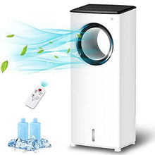 Load image into Gallery viewer, 3-1 Evaporative Air Cooler Bladeless Fan w/Cooling & Humidification Function with Remote Control 4 Modes and 3 Wind Speed 45°Oscillation with 1 Gallon Water Tank for Bedroom Living Rooms Office