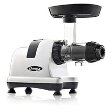 Load image into Gallery viewer, Omega J8006HDS Quiet Dual-Stage Slow Speed Masticating Juicer Makes Fruit and Vegetable 80 Revolutions per Minute High Juice Output, 200-Watt, Silver