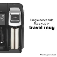 Load image into Gallery viewer, Hamilton Beach FlexBrew Coffee Maker, Single Serve & Full Pot, Compatible with K-Cup Pods or Grounds, Programmable, Includes Permanent Filter, Black (49950C), Silver