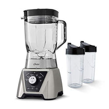 Load image into Gallery viewer, Oster BLSTTSCB2000 Texture Select Settings Pro Blender with 2 Blend-N-Go Cups and Tritan Jar, 64 Ounces, Brushed Nickel
