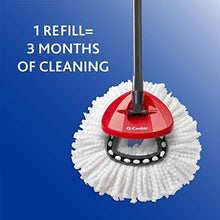 Load image into Gallery viewer, O-Cedar EasyWring Microfiber Spin Mop & Bucket Floor Cleaning System + 2 Extra Refills, Red/Gray