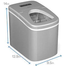 Load image into Gallery viewer, hOmeLabs Chill Pill Countertop Ice Maker - Perfect Ice in 8 to 10 Minutes - 26 Pounds Per Day Production To Keep You Iced Out Of Your Mind