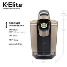 Load image into Gallery viewer, Keurig K-Elite Coffee Maker, Single Serve K-Cup Pod Coffee Brewer, With Iced Coffee Capability, Brushed Gold