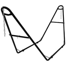 Load image into Gallery viewer, Sunnydaze 550-Pound Capacity Universal Multi-Use Heavy-Duty Steel Hammock Stand, 2 Person, Fits Hammocks 9 to 14 Feet Long, Black