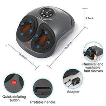 Load image into Gallery viewer, CINCOM Foot Massager with Heat & Air Compression for Foot Deep Shiatsu Kneading Massage with 3 Intensities 2 Modes Auto-Off Timer for Relax