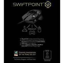 Load image into Gallery viewer, Swiftpoint Z Gaming Mouse, 13 Programmable Buttons, 5 with Pressure Sensors, Analog Joystick Control for FPS Peeking and Flying, 12K DPI, OLED RGB MMO, Black