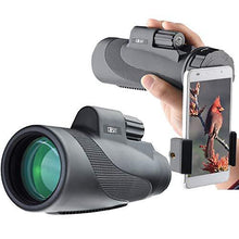 Load image into Gallery viewer, Gosky Titan 12X50 High Power Prism Monocular and Quick Smartphone Holder - Waterproof Fog- Proof Shockproof Scope -BAK4 Prism FMC for Bird Watching Hunting Camping Travelling Wildlife Secenery