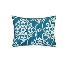 Load image into Gallery viewer, Chic Home Hailee 24 Piece Comforter Complete Bed in a Bag Sheet Set and Window Treatment, Queen, Teal