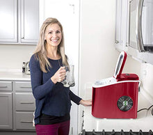 Load image into Gallery viewer, Deco Rapid Portable Automatic Electric Countertop Ice Maker - 6 Great Colors Compact Top Load 26 Lbs. Per Day Great For Party Hosting Never Run Out Of Ice Again, Self Cleaning (Red)