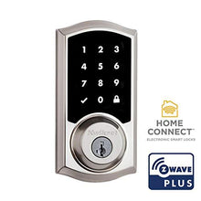 Load image into Gallery viewer, Kwikset 99160-020 Smartcode 916 Traditional Smart Lock Touchscreen Electronic Deadbolt Door Lock with SmartKey Security and Z-Wave Plus, Satin Nickel