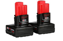 Load image into Gallery viewer, Milwaukee 48-11-2412 Twin Pack of 3.0 Amp Hour Extended Capacity 12V Lithium Ion Batteries