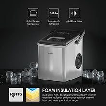Load image into Gallery viewer, NOVETE Portable Ice Maker for Countertops, Ice Ready in 6 Minutes, 28.7 lb Ice in 24 Hours, No Water Line or Drain Line Required, Home Ice Machine with Ice Scoop and Basket