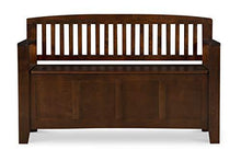 Load image into Gallery viewer, Linon Home Dcor Linon Home Decor Cynthia Storage Bench, 50"w x 17.25"d x 32"h, Walnut