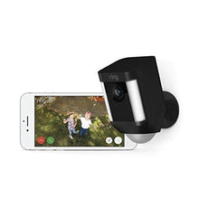 Load image into Gallery viewer, Certified Refurbished Ring Spotlight Cam Wired: Plugged-in HD security camera with built-in spotlights, two-way talk and a siren alarm, Black, Works with Alexa