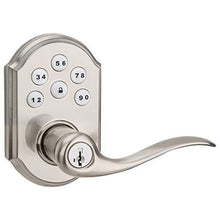 Load image into Gallery viewer, Kwikset 99120-037 SmartCode 912 Z-Wave Plus Keyless Entry Electronic Deadbolt with Tustin Lever Featuring SmartKey Security, Satin Nickel